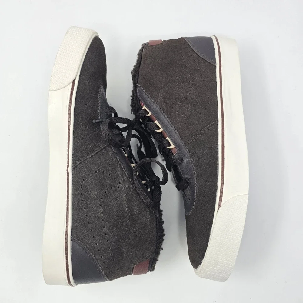 Nike Toki Premium FB Baroque Brown Suede Fur Lined Mid Top Sneakers 10